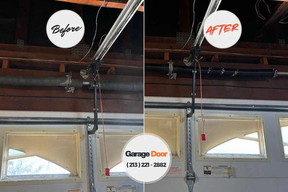 Before and after: garage door repair Hydro, OK